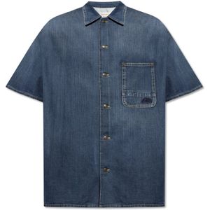 Alexander McQueen, Overhemden, Heren, Blauw, XL, Denim, Denim overhemd