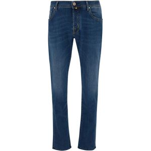 Jacob Cohën, Nick Super Slim Lage Taille Jeans Blauw, Heren, Maat:W33