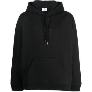Courrèges, Sweatshirts & Hoodies, Heren, Zwart, S, Katoen, Zwarte katoenen trui met geborduurd logo