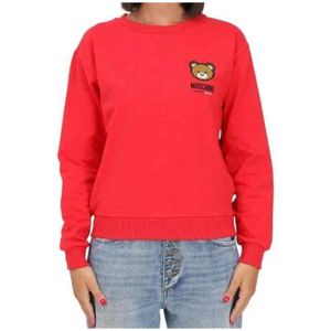 Moschino, Gezellige Sweatshirt Rood, Dames, Maat:M