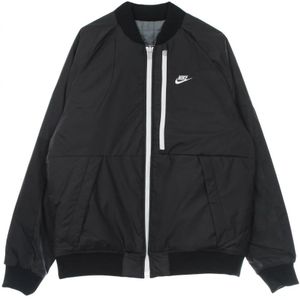 Nike, Legacy Reversible Bomber Jas Zwart, Heren, Maat:L