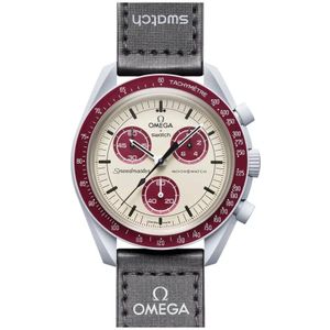 Omega, Bioceramic Moonswatch Missie naar Pluto Grijs, Heren, Maat:ONE Size