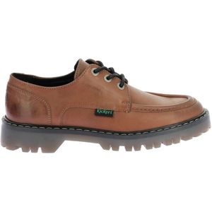 Kickers, Schoenen, Dames, Bruin, 37 EU, Leer, Stijlvolle Leren Derby Schoenen