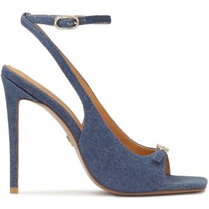 Kazar, Schoenen, Dames, Blauw, 39 EU, Denim, Blauwe Denim Hakken Sandalen