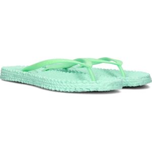 Ilse Jacobsen Hornbæk, Schoenen, Dames, Groen, 41 EU, Groene Glitter Strand Slippers Cheerful 01