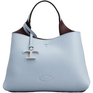 Tod's, Tassen, Dames, Blauw, ONE Size, Leer, Blauwe Micro Leren Tas