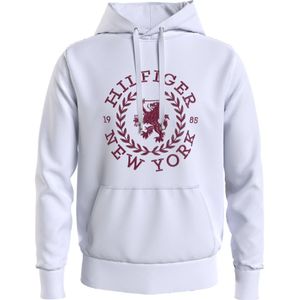 Tommy Hilfiger, Sweatshirts & Hoodies, Heren, Wit, S, Katoen, Witte Hoodie Sweatshirt Ss 24
