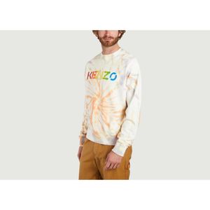 Kenzo, Sweatshirts & Hoodies, Heren, Veelkleurig, L, Katoen, Regenboog Tie Dye Sweatshirt