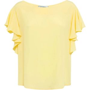 Blugirl, Blouses & Shirts, Dames, Geel, XS, Gele Sweaters voor Vrouwen