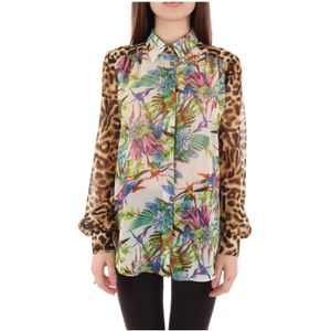 Just Cavalli, Blouses & Shirts, Dames, Veelkleurig, L, Lange mouwen overhemd