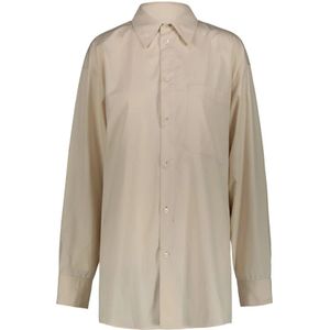 Lemaire, Blouses & Shirts, Dames, Beige, M, Licht Crème Lang Shirt