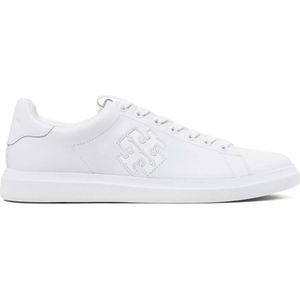 Tory Burch, Schoenen, Dames, Wit, 37 1/2 EU, Witte Double T Howell Court Sneaker