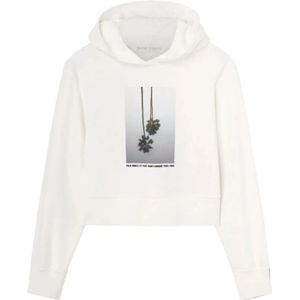 Palm Angels, Mirage Fitted Hoodie Wit, Heren, Maat:S