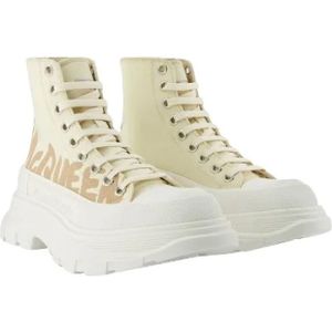 Alexander McQueen, Schoenen, Dames, Beige, 36 EU, Leer, Leather sneakers