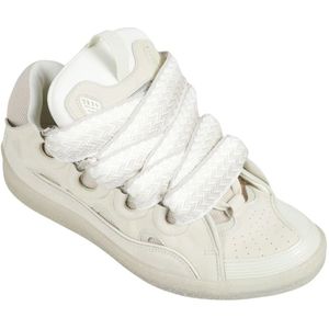 Lanvin, Schoenen, Heren, Wit, 41 EU, Sneakers met gespikkelde zool