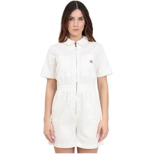Dickies, Jumpsuits & Playsuits, Dames, Wit, S, Katoen, Playsuits