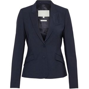 InWear, Jassen, Dames, Blauw, 3Xl, Leer, Marineblauwe Getailleerde Blazer