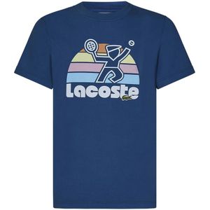 Lacoste, T-Shirts Blauw, Heren, Maat:M