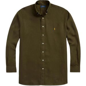 Ralph Lauren, Overhemden, Heren, Groen, 3Xl, Linnen, Casual Groen Button-Down Overhemd