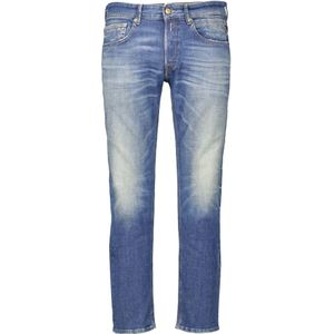 Replay, Jeans, Heren, Blauw, W34 L30, Katoen, Blauw Stijlvol Model
