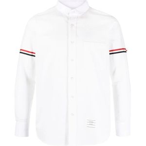 Thom Browne, Overhemden, Heren, Wit, L, Casual Shirts