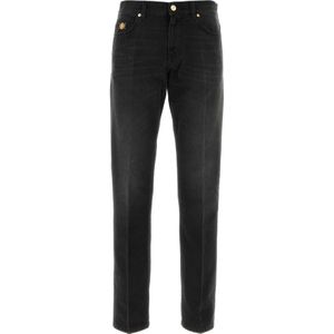 Versace, Zwarte Denim Jeans - Stijlvol en Trendy Zwart, Heren, Maat:W32