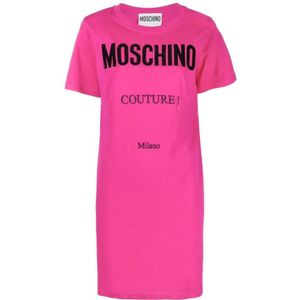 Moschino, Short Kleedjes Paars, Dames, Maat:XS