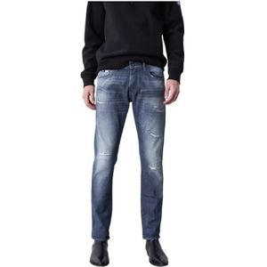 Gas, Jeans, Heren, Blauw, W29, Denim, Klassieke Denim Jeans met 5 Zakken