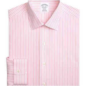 Brooks Brothers, Overhemden, Heren, Roze, S, Katoen, Regent Regular-fit niet-ijzer overhemd, Oxford Stretch, Ainsley Collar-Check