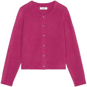 Marc O'Polo, Ronde hals cardigan Roze, Dames, Maat:2XL