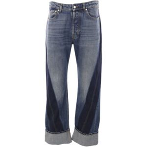 Alexander McQueen, Jeans, Heren, Blauw, L, Denim, Blauwe Denim Regular-Fit Jeans