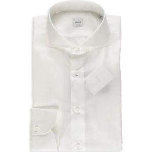 Càrrel, Overhemden, Heren, Wit, S, Katoen, Witte Katoenen Overhemd met Kraag en Lange Mouwen