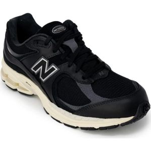 New Balance, Sport, Heren, Zwart, 46 1/2 EU, Leer, Sportieve Leren Sneakers Rubberen Zool