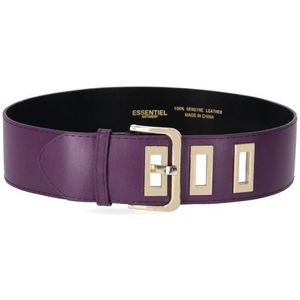 Essentiel Antwerp, Accessoires, Dames, Paars, M, Leer, Paarse Leren Riem met Gouden Gesp