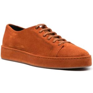 Santoni, Schoenen, Heren, Oranje, 44 EU, Leer, Klassieke Derby Schoenen in Bruin Leer