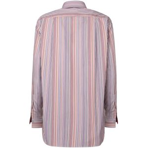 Paul Smith, Blouses & Shirts, Dames, Veelkleurig, 2Xs, Katoen, Gestreept overhemd met lange mouwen