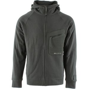 C.p. Company, Sweatshirts & Hoodies, Heren, Grijs, M, Katoen, Groene Fleece Zip Sweatshirt