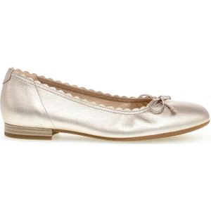 Gabor, Schoenen, Dames, Geel, 38 EU, Gouden leren balletflats