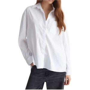 Liu Jo, Blouses & Shirts, Dames, Wit, M, Witte Overhemd Popeline Stijl