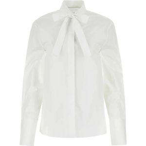 Jil Sander, Elegante Witte Poplin Overhemd Wit, Dames, Maat:M