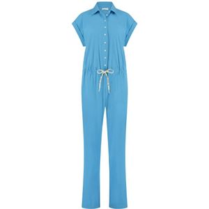 Jane Lushka, Lichtblauwe Technische Jersey Jumpsuit Blauw, Dames, Maat:XL