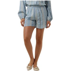 Moscow, Korte broeken, Dames, Blauw, M, Blauwe Trendy Shorts voor de Zomer