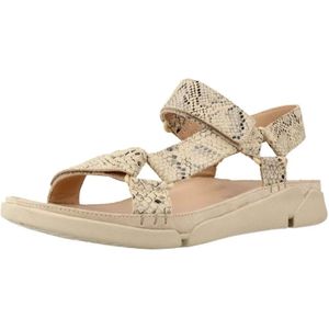 Clarks, Schoenen, Dames, Veelkleurig, 36 EU, Comfortabele platte sandalen voor vrouwen