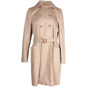 Miu Miu Pre-owned, Pre-owned, Dames, Beige, L, Katoen, Pre-owned Cotton outerwear
