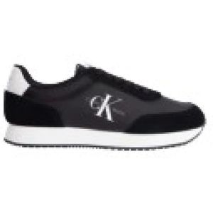 Calvin Klein, Schoenen, Heren, Zwart, 41 EU, Polyester, Retro Runner Mono Schoenen Zwart