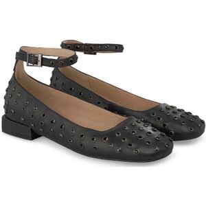 Alma EN Pena, Schoenen, Dames, Zwart, 42 EU, Leer, Ballerina met studs