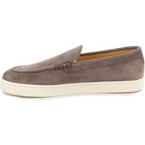 Brunello Cucinelli, Schoenen, Heren, Bruin, 41 1/2 EU, Suède, Moderne Suède Sneakers met Casual Stijl