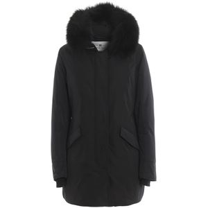 Woolrich, Winter Parka Jas Zwart, Dames, Maat:M