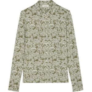 Marc O'Polo, Blouses & Shirts, Dames, Groen, XS, Spandex, Jersey print blouse regulier