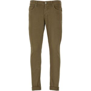Dondup, Groene katoenen jeans voor mannen Groen, Heren, Maat:W32